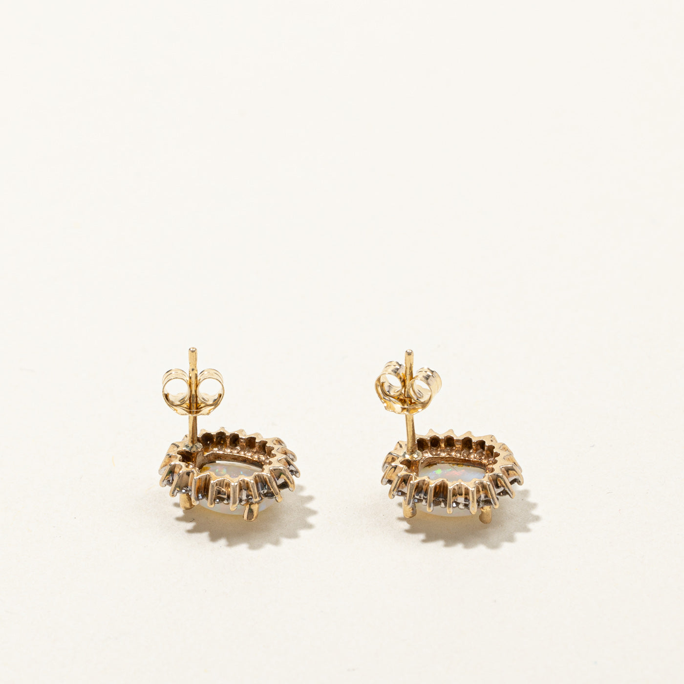 Opal & Diamond Stud Earrings | 1.20ctw | 0.18ctw |