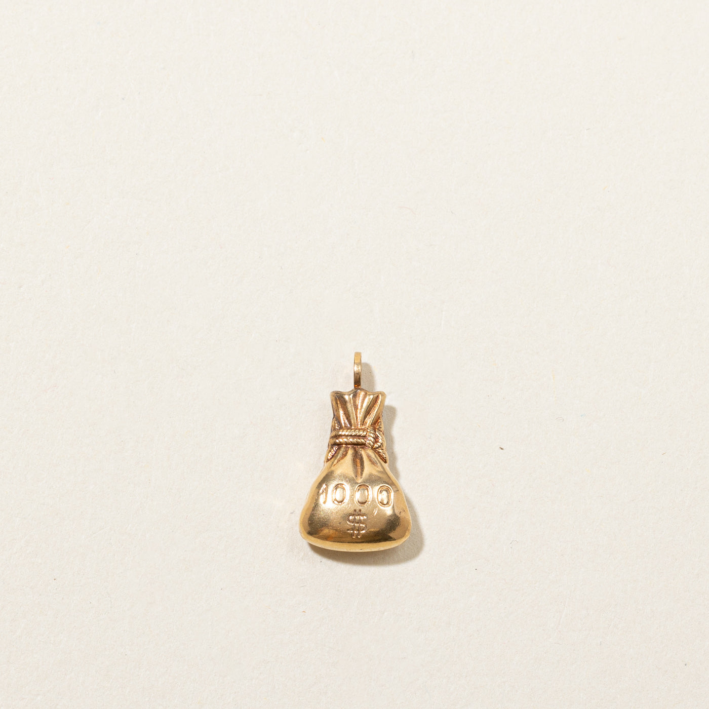 Vintage Italian 18k Money Bag Gold Charm