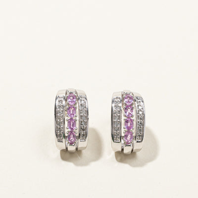 Pink Sapphire & Diamond Earrings | 0.58ctw | 0.30ctw |