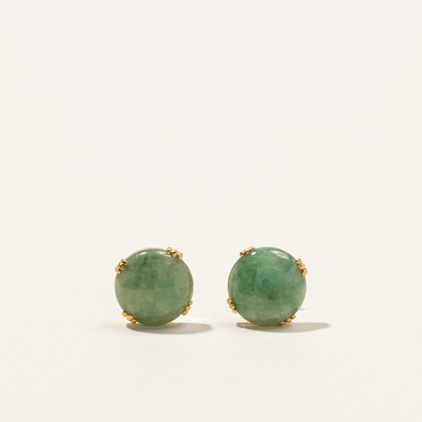 Jadeite 21k Gold Earrings | 7.00ctw |