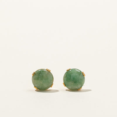 Jadeite 21k Gold Earrings | 7.00ctw |