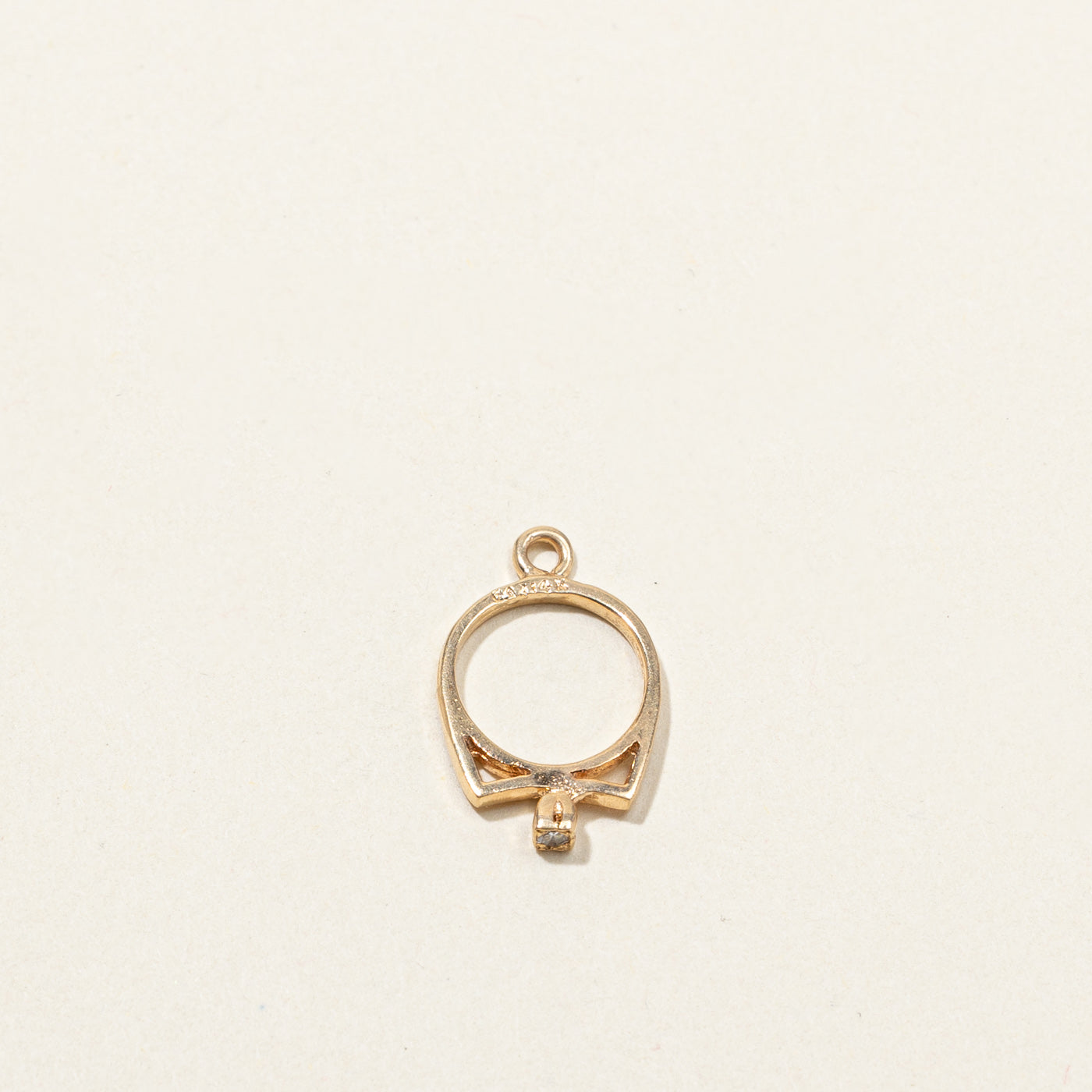10k Gold Ring Charm