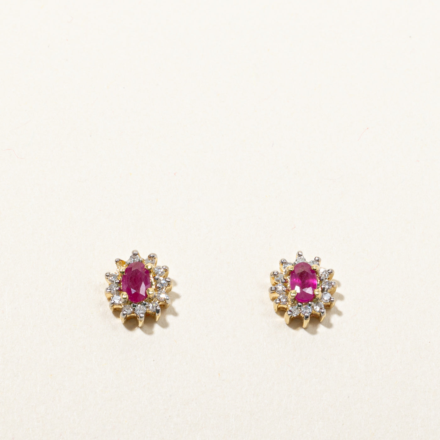 Ruby & Diamond Stud Earrings | 0.34ctw | 0.12ctw |