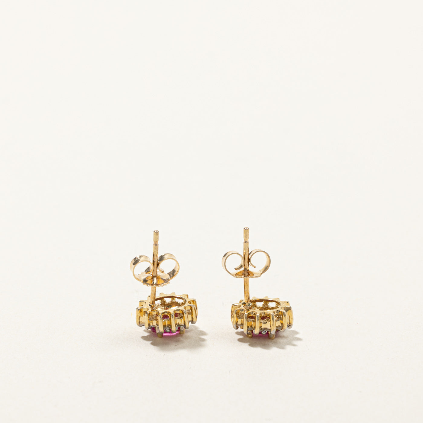 Ruby & Diamond Stud Earrings | 0.34ctw | 0.12ctw |