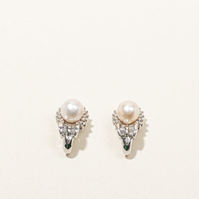 Pearl & Diamond Earrings | 0.33ctw |