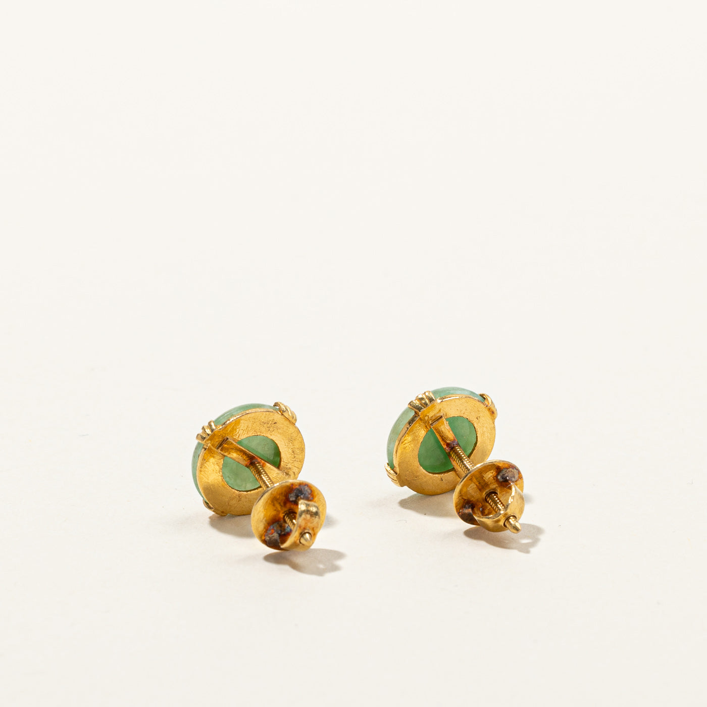 Jadeite 21k Gold Earrings | 7.00ctw |