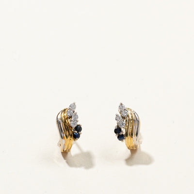 Diamond & Sapphire Earrings | 0.20ctw | 0.14ctw |