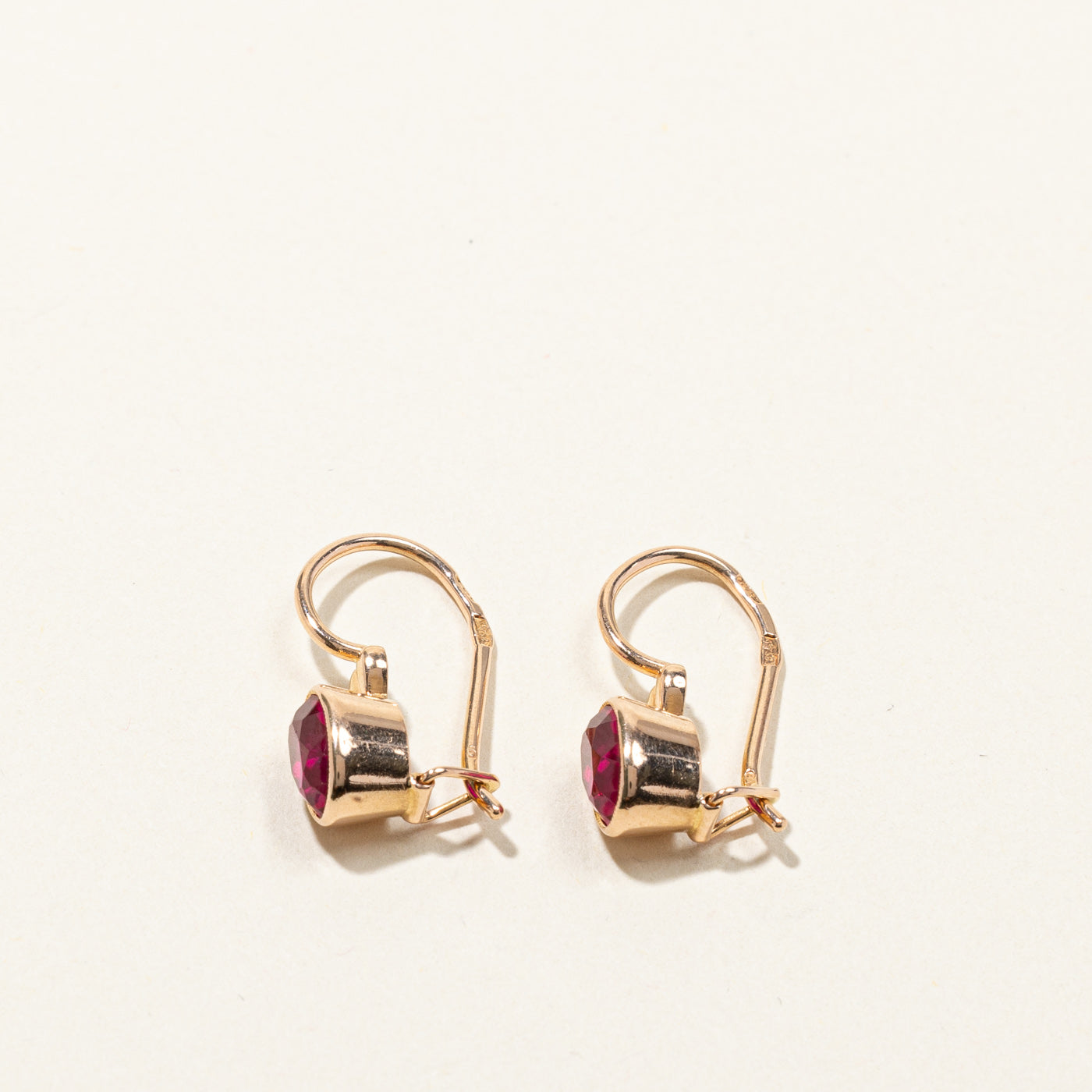 Synthetic Ruby Earrings | 3.00ctw |