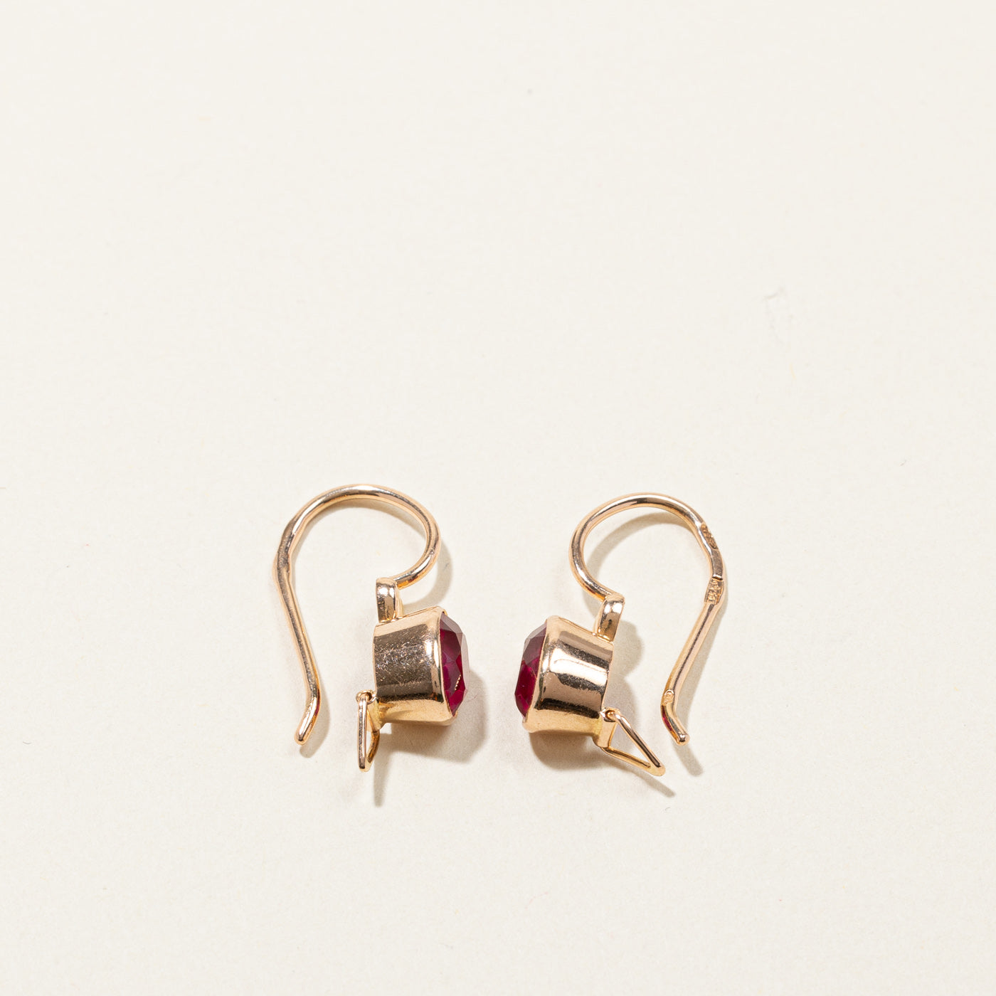 Synthetic Ruby Earrings | 3.00ctw |