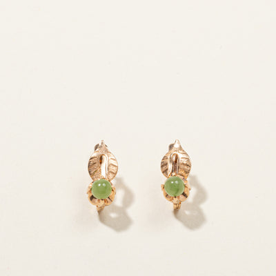 Jadeite Gold Earrings | 1.20ctw |