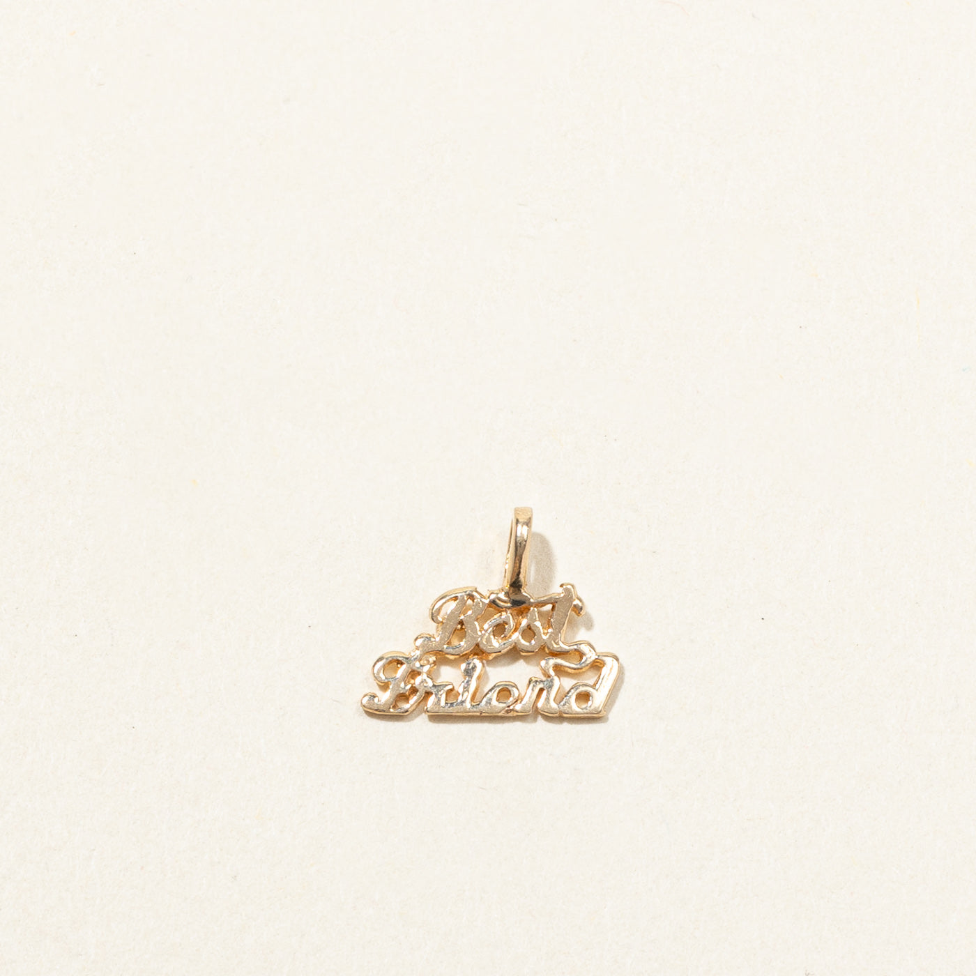 Breloque en or 10 carats pour meilleure amie 