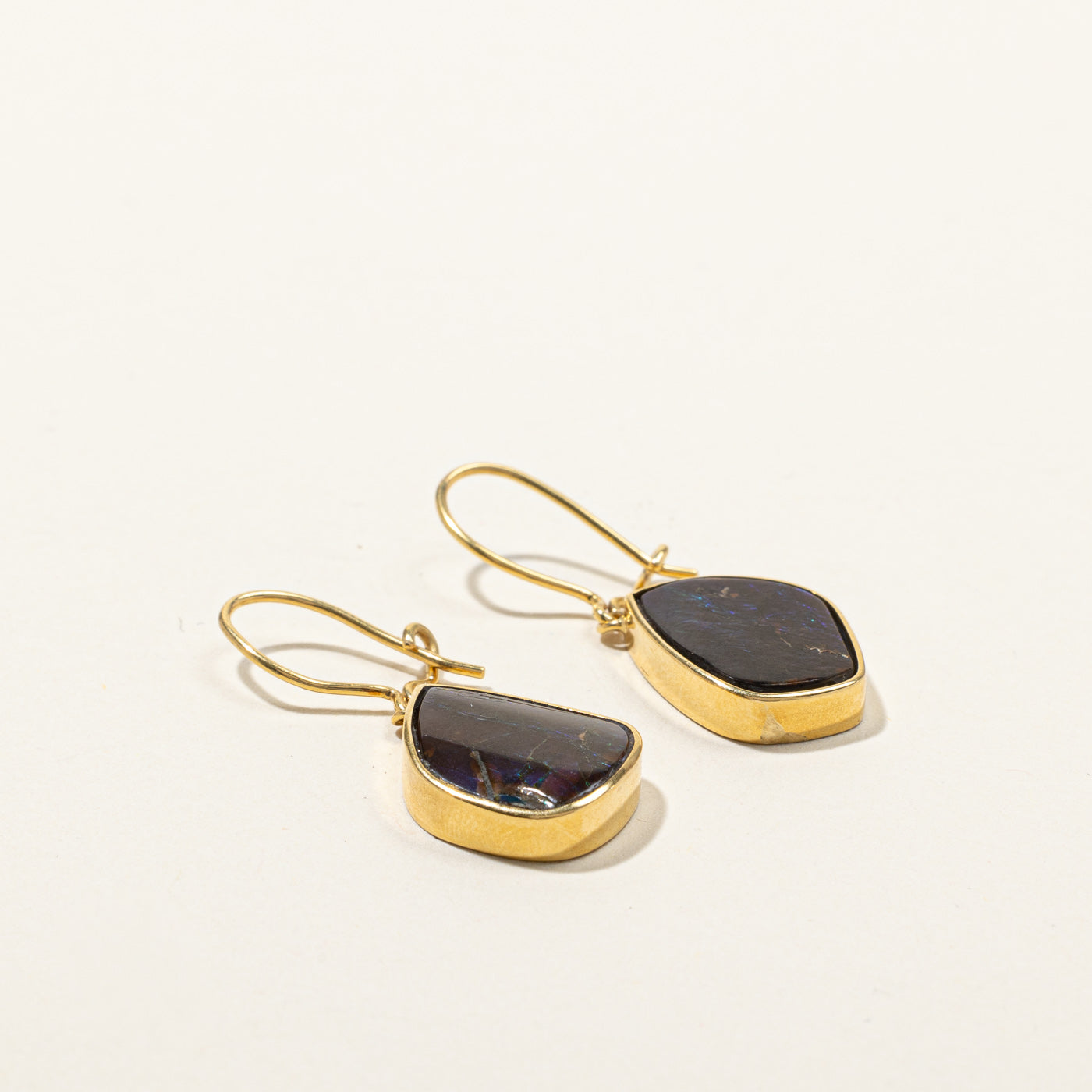 Ammolite Gold Earrings | 5.00ctw |