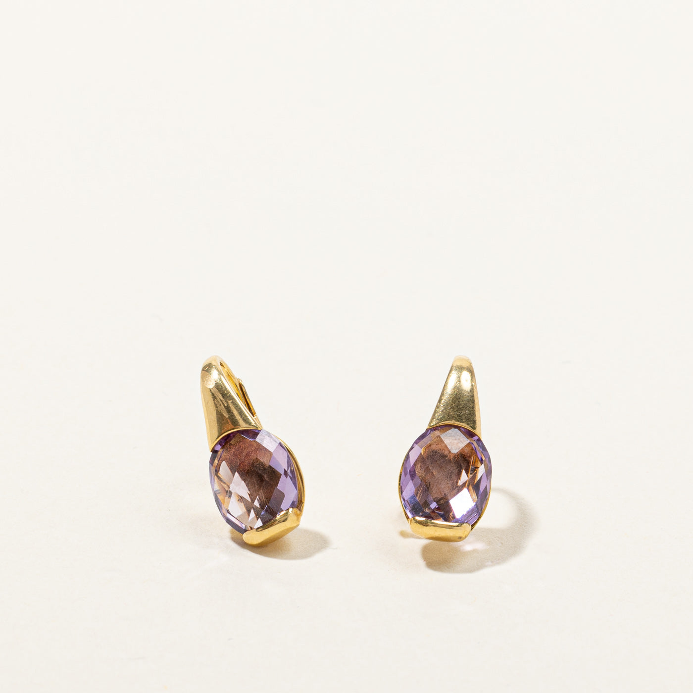 Amethyst Gold Earrings