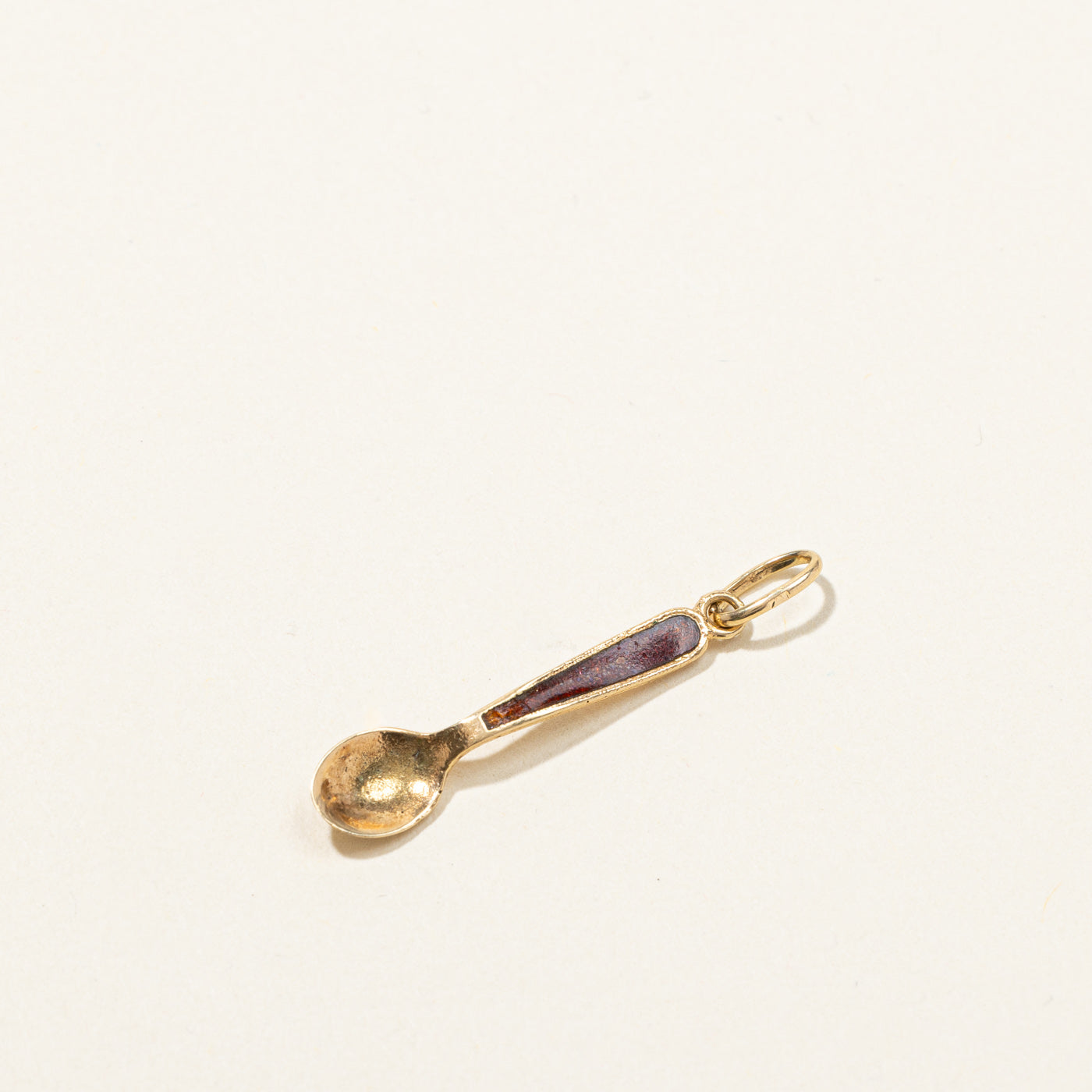 Enameled Gold Spoon Charm