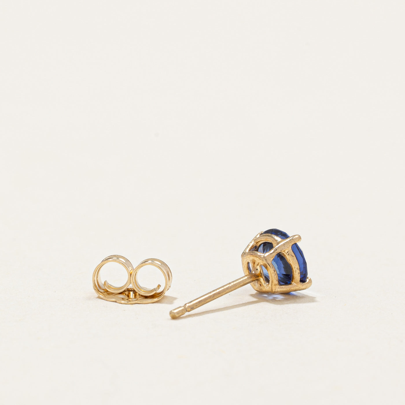 Synthetic Sapphire Stud Earrings | 1.00ctw |