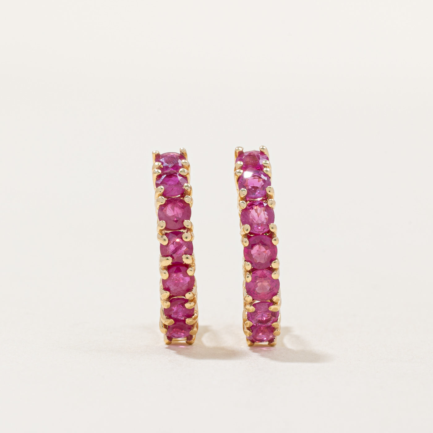 Ruby Hoop Earrings | 1.54ctw |