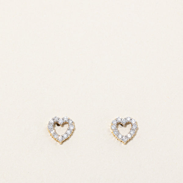 Diamond Heart Earrings | 0.33ctw |