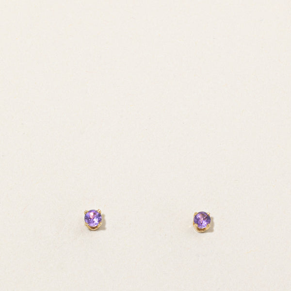 Amethyst Stud Earrings | 0.18ctw |