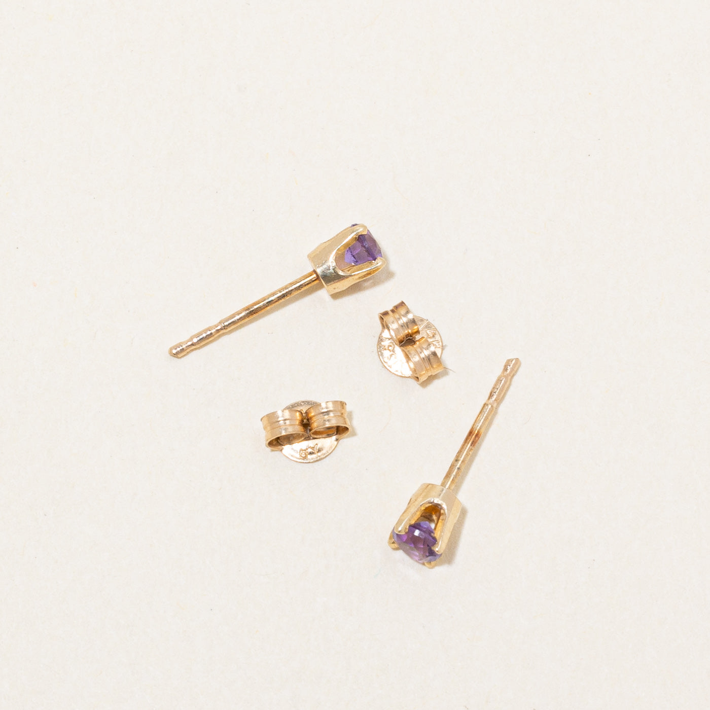 Amethyst Stud Earrings | 0.18ctw |