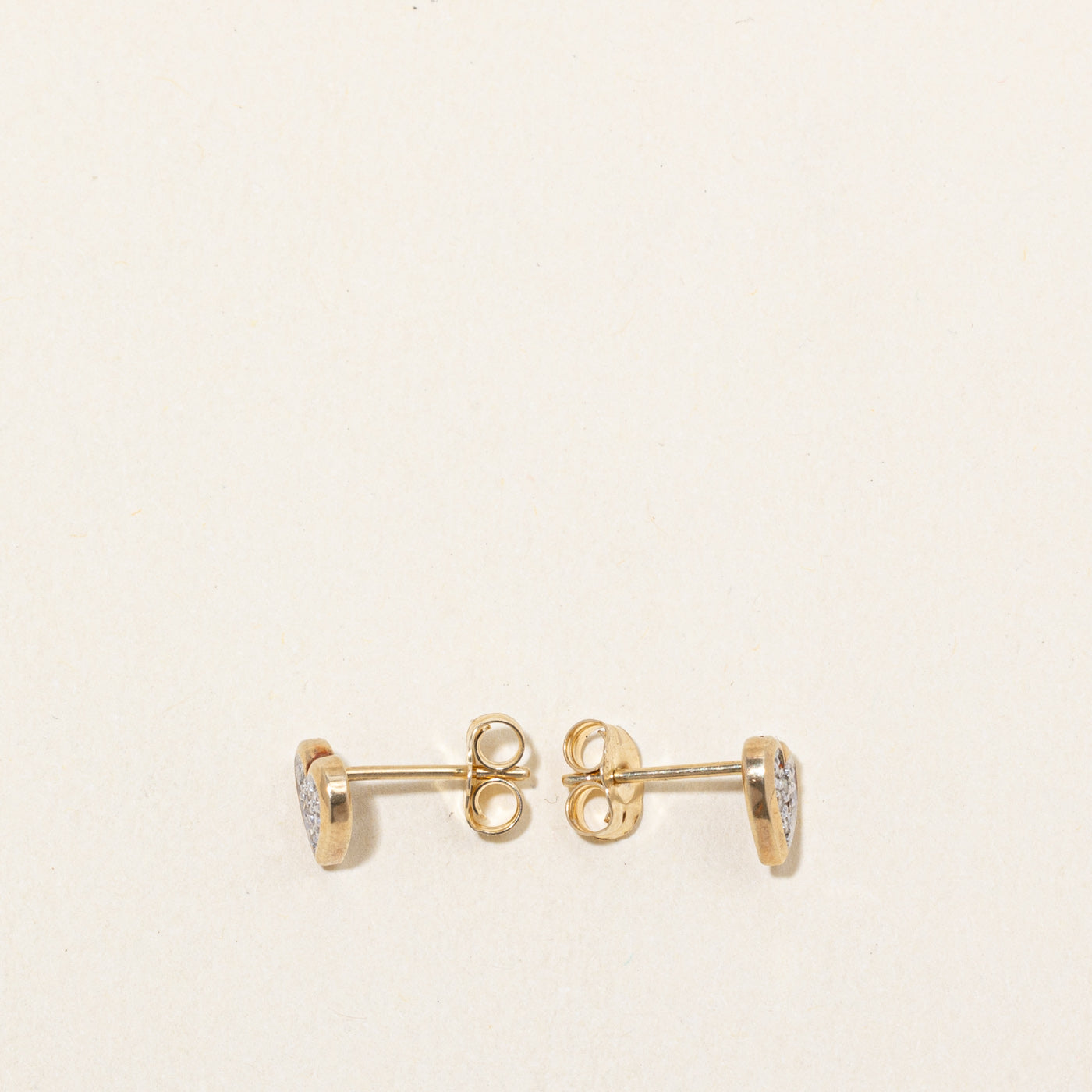 Diamond Heart Stud Earrings | 0.06ctw |