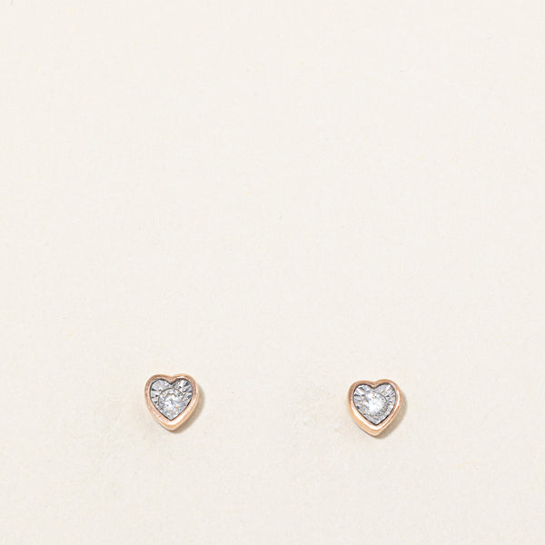 Diamond Heart Earrings | 0.10ctw |