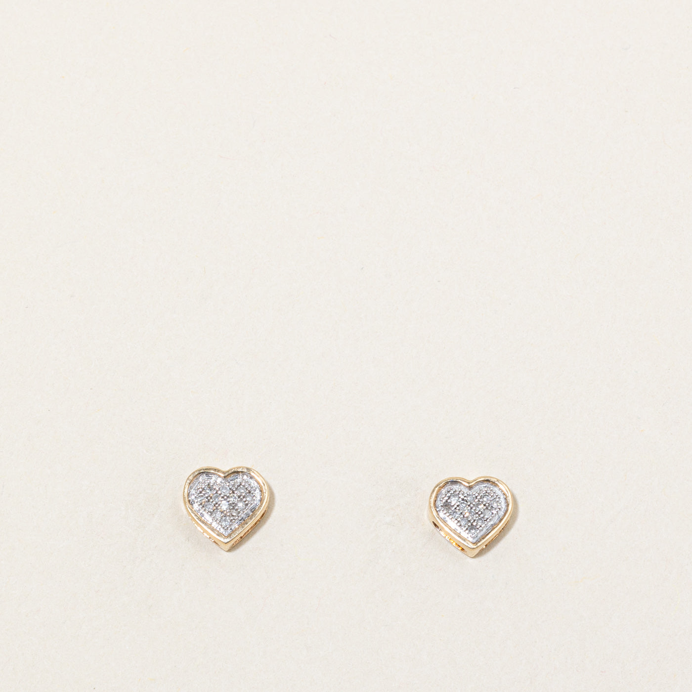 Boucles d'oreilles cœur en diamant | 0,10 ct | 