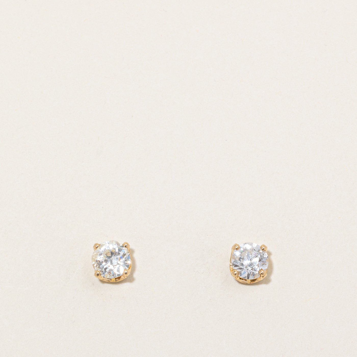 Vintage Old European Cut Diamond Stud Earrings | 1.12ctw SI1 J/K |