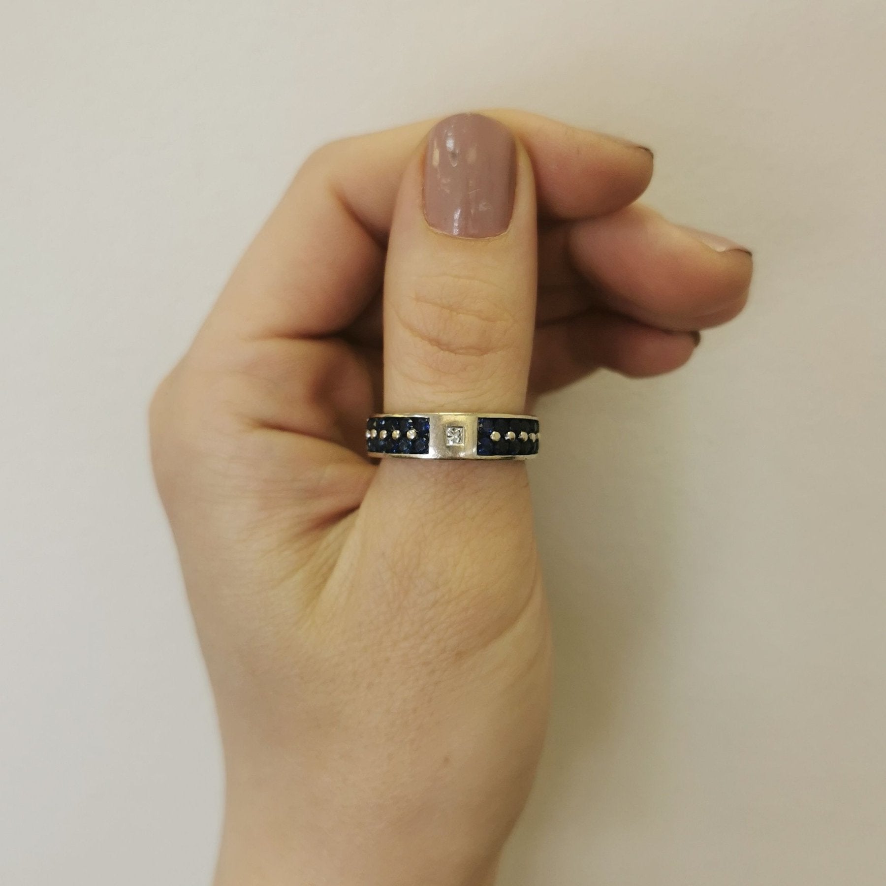 'Effy' Blue Sapphire & Diamond Ring | 1.44ctw, 0.05ct | SZ 9.75 | - 100 Ways
