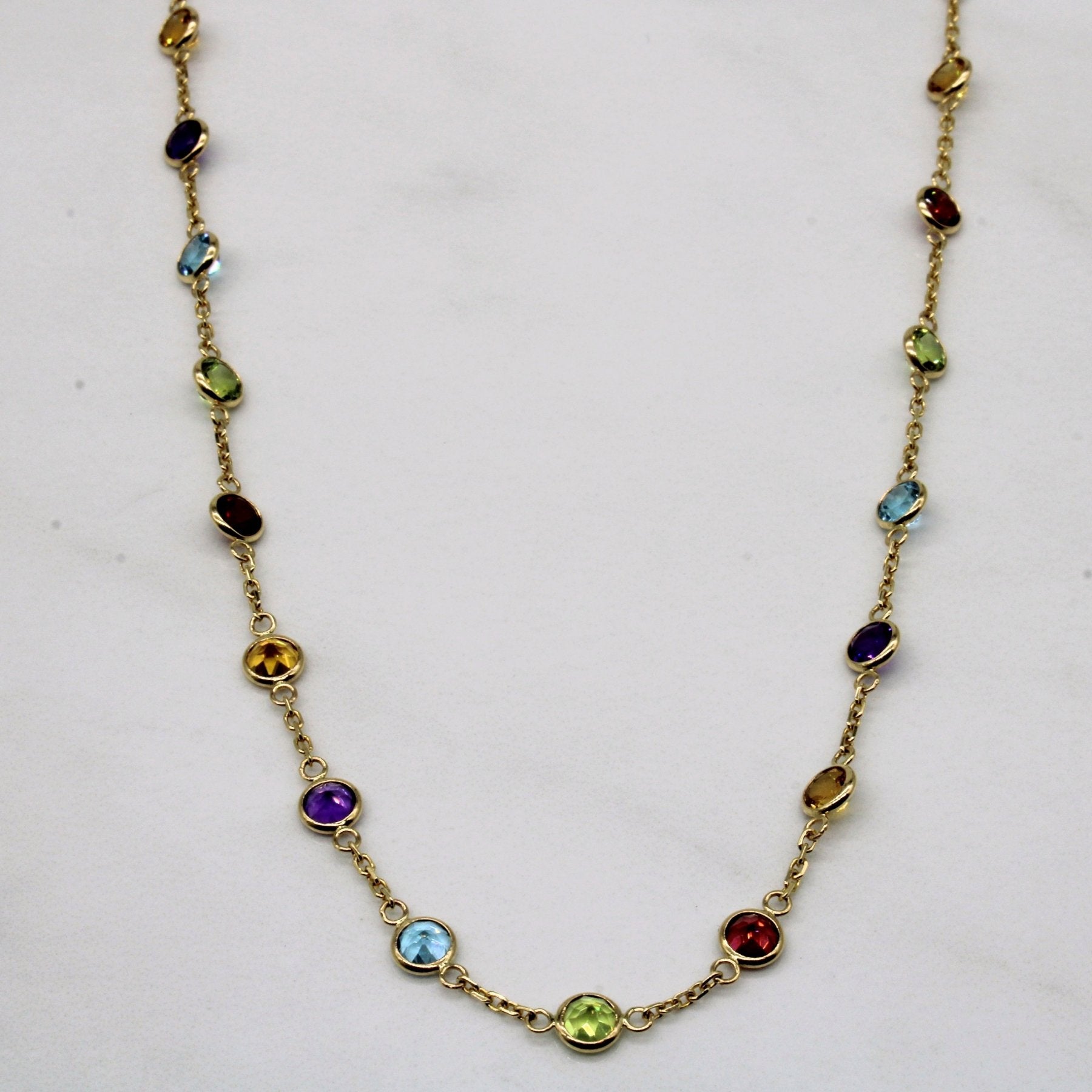 'Effy' Multi Gem Necklace | 9.00ctw | 18