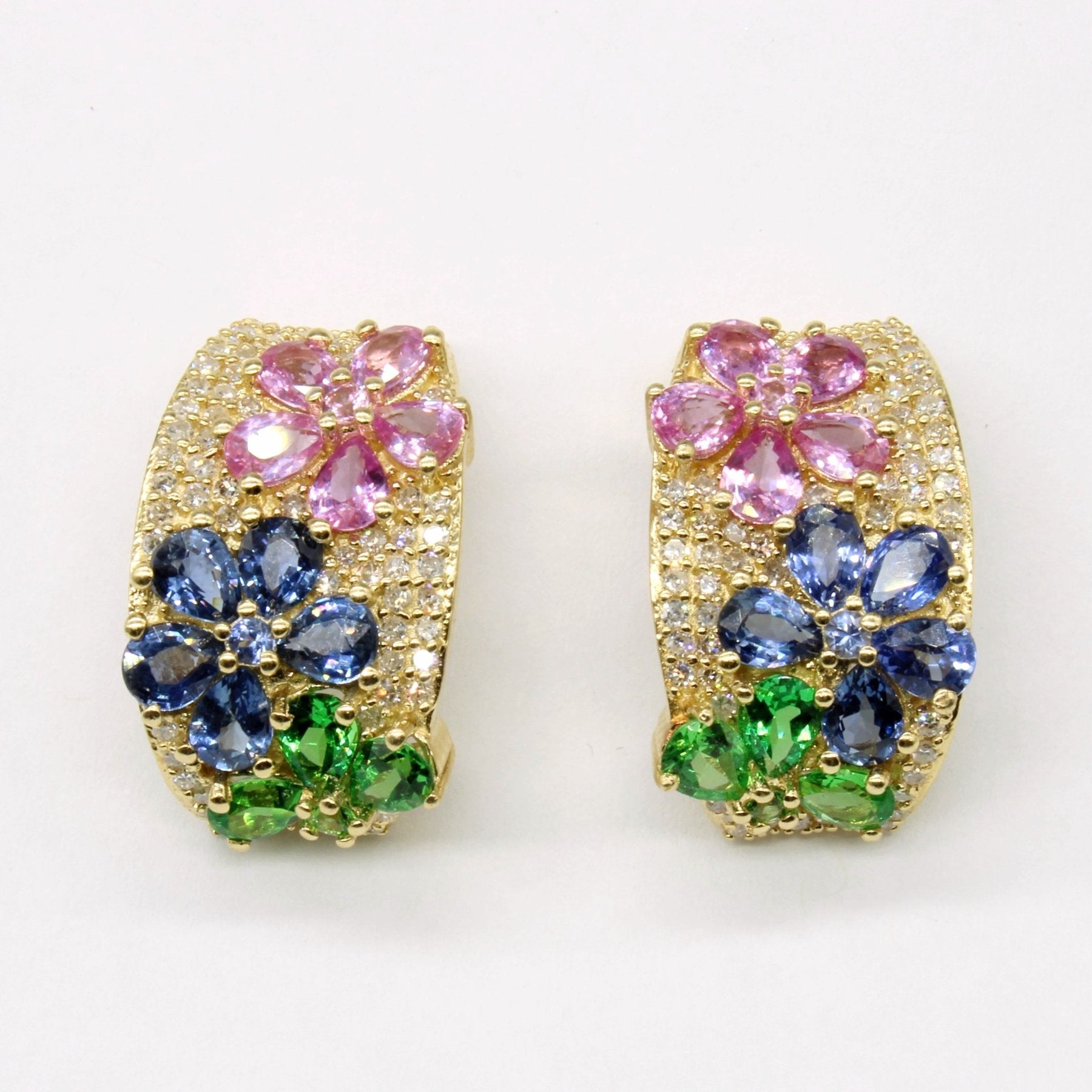 'Effy' Multigem Floral Earrings | 5.00ctw | - 100 Ways