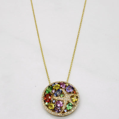 'EFFY' Seaside 14k Yellow Gold Multi Gem Necklace | 2.07ctw | 18
