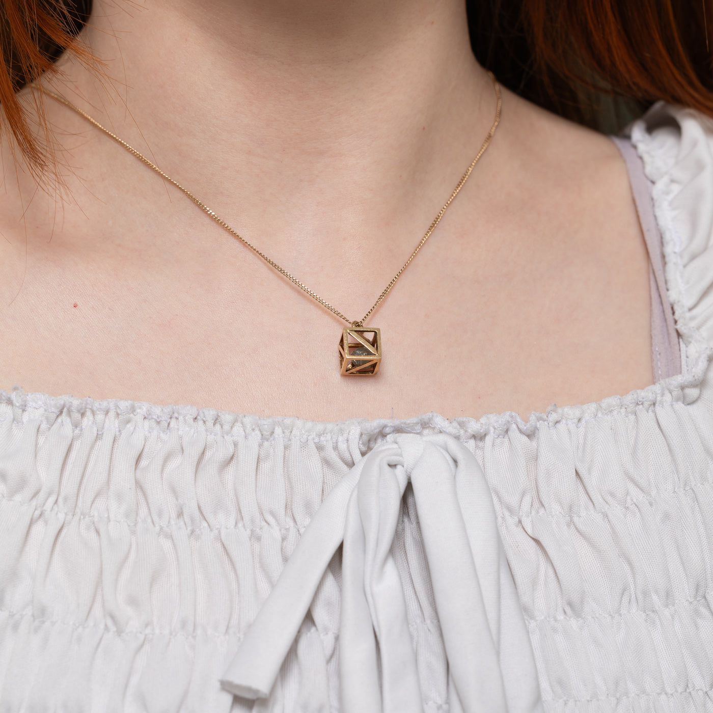 1978 London Rough Diamond Box Pendant | 1.00ct