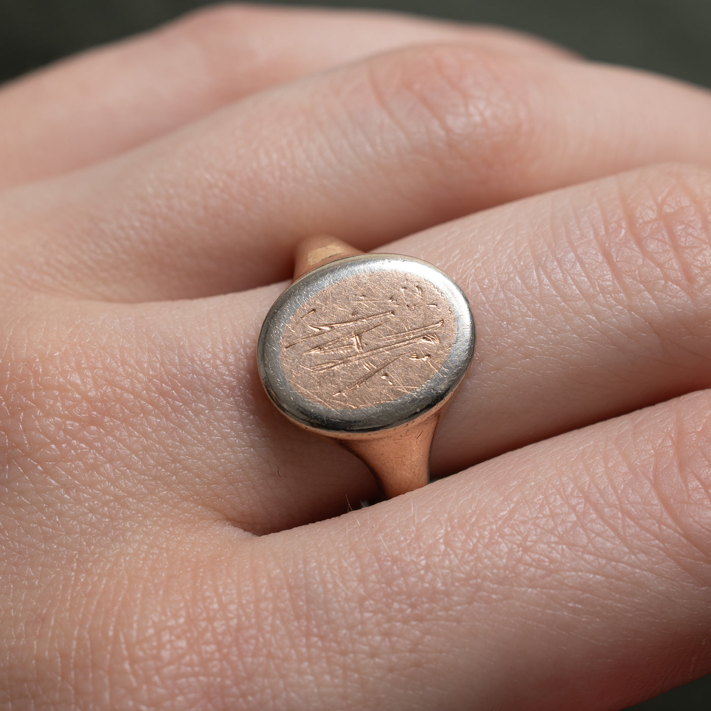 1927 Birmingham Initial Engraved Signet Ring | SZ 8.5