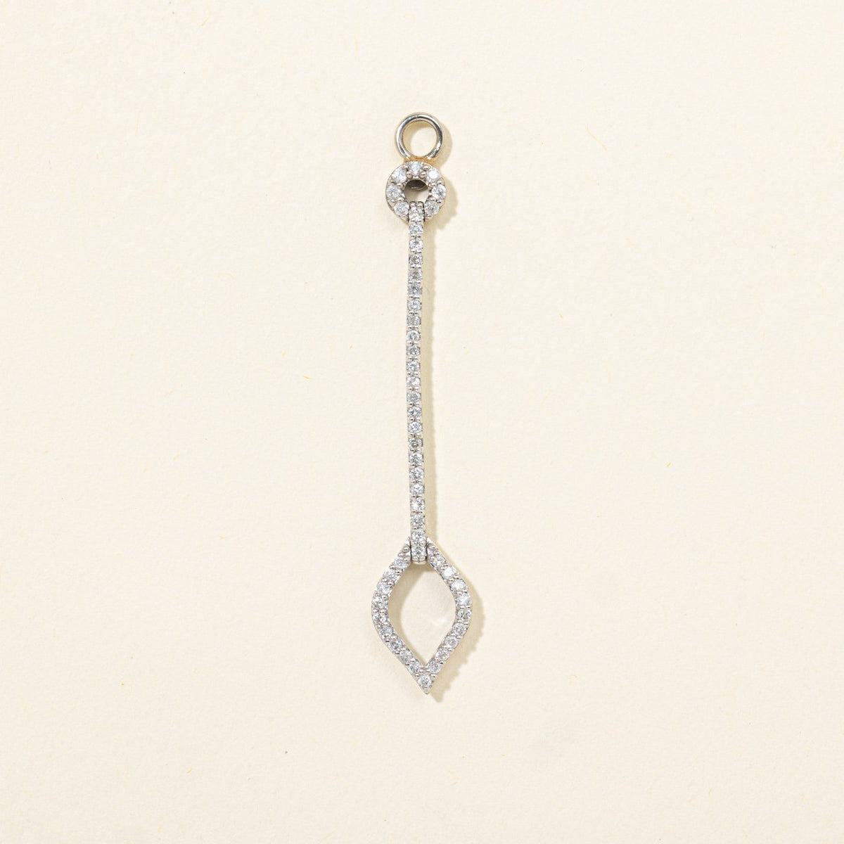 14k Diamond Open Marquise Geometric Pendant | 0.25ctw