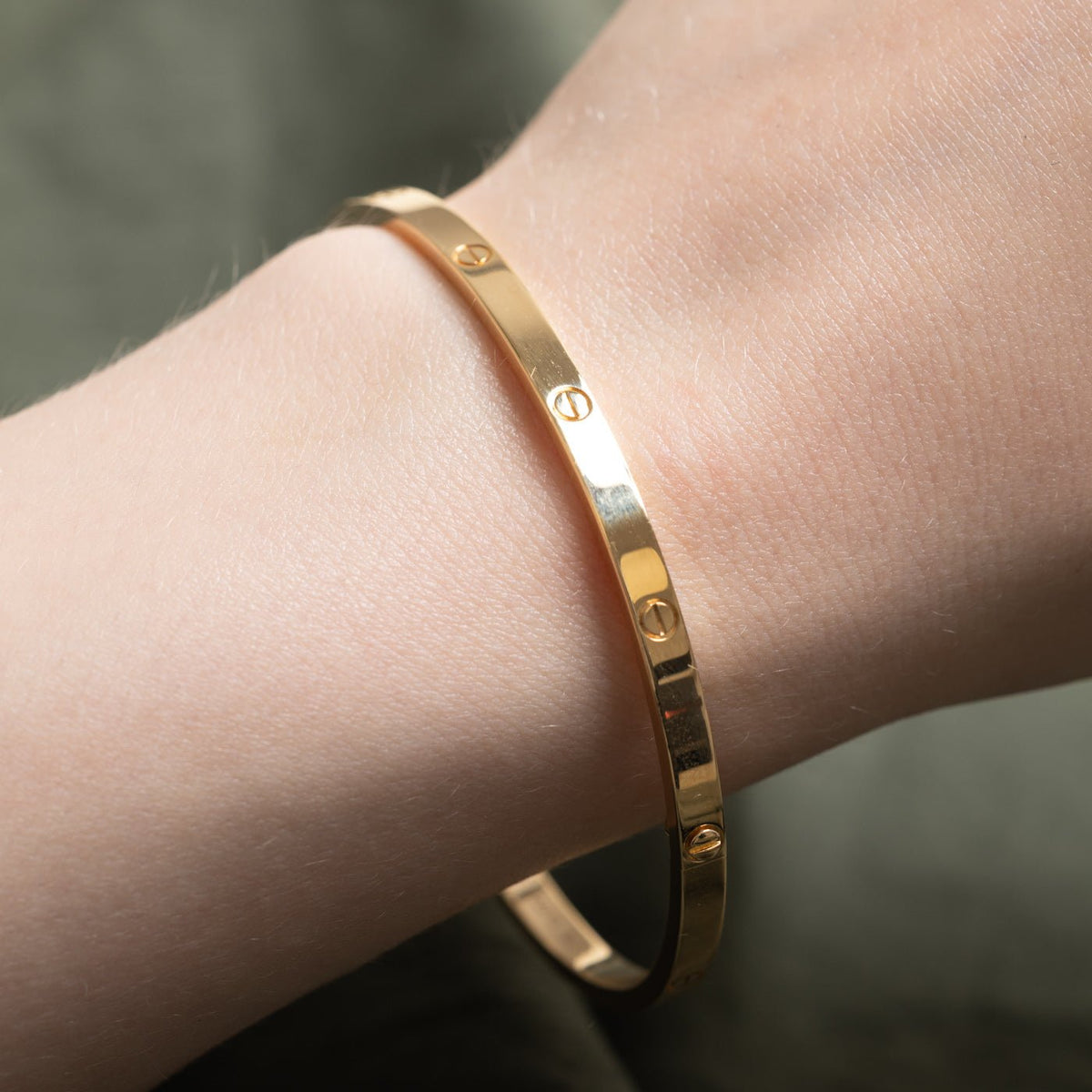 'Cartier' LOVE bracelet, Small Model Yellow Gold Bracelet | 7.5" SZ 20