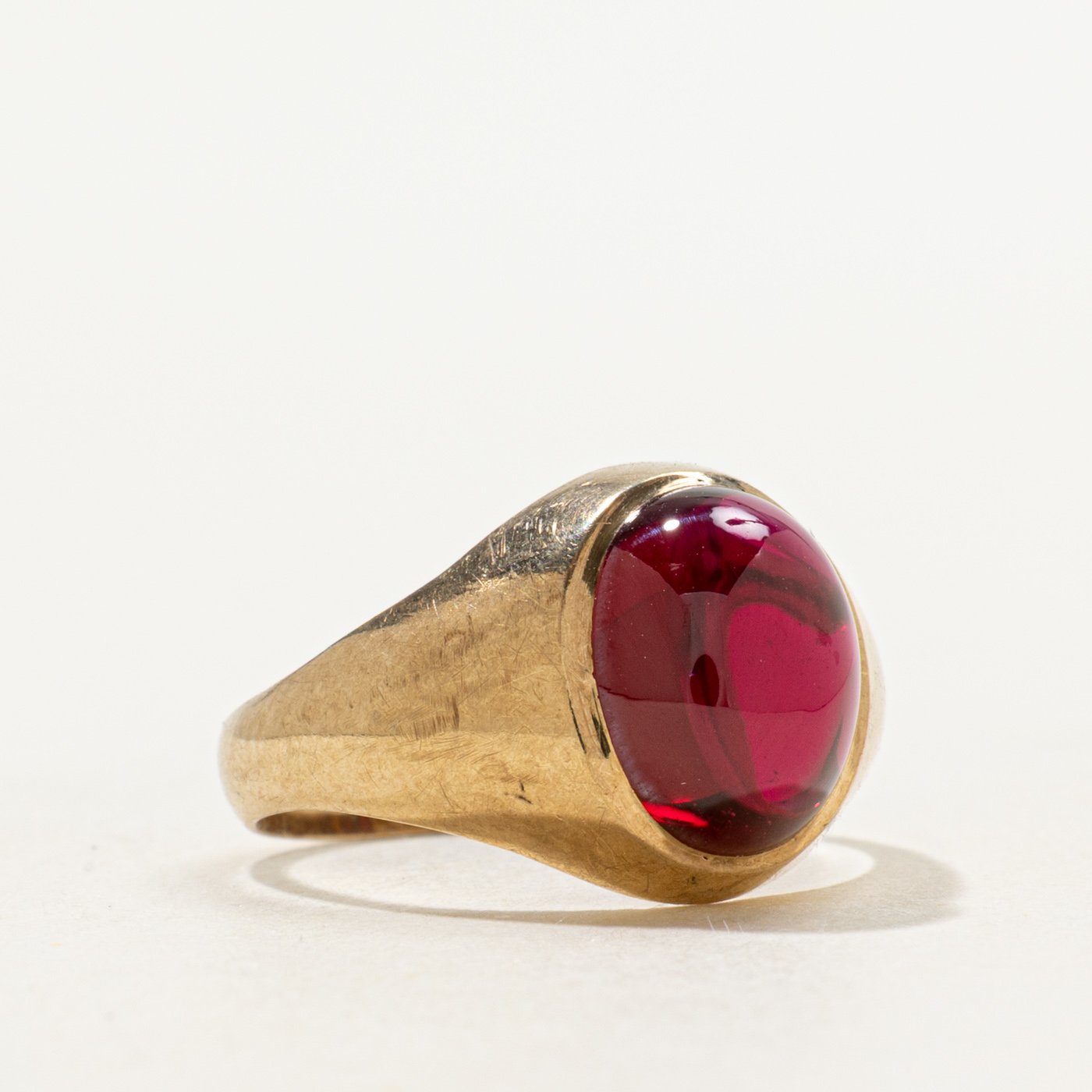 1970s 9K Ring with Synthetic Ruby