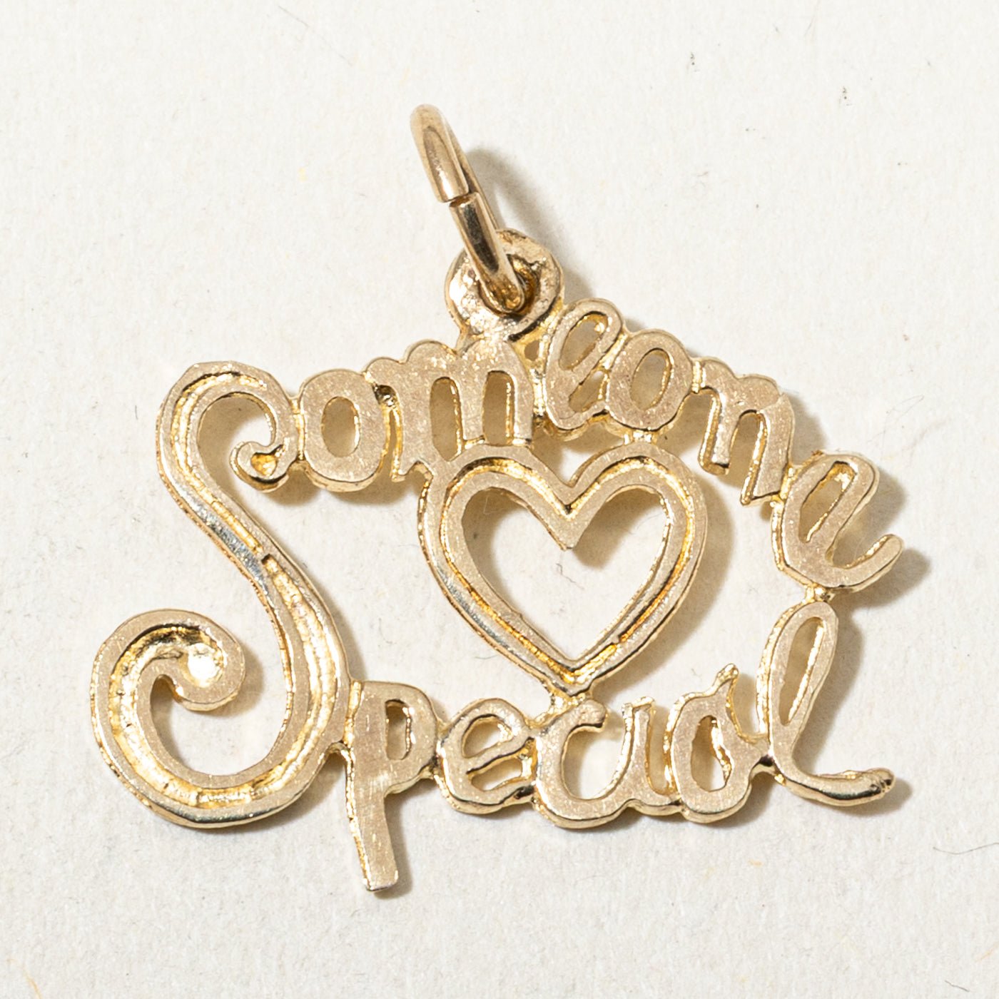 9k Yellow Gold "Someone ♡ Special" Lettered Charm