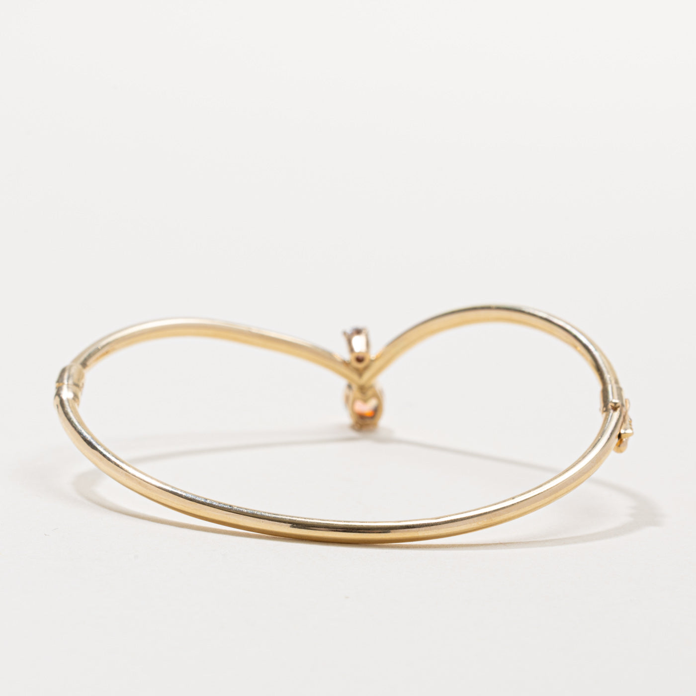 Teardrop Opal & Diamond Chevron Cuff Bracelet | 7"