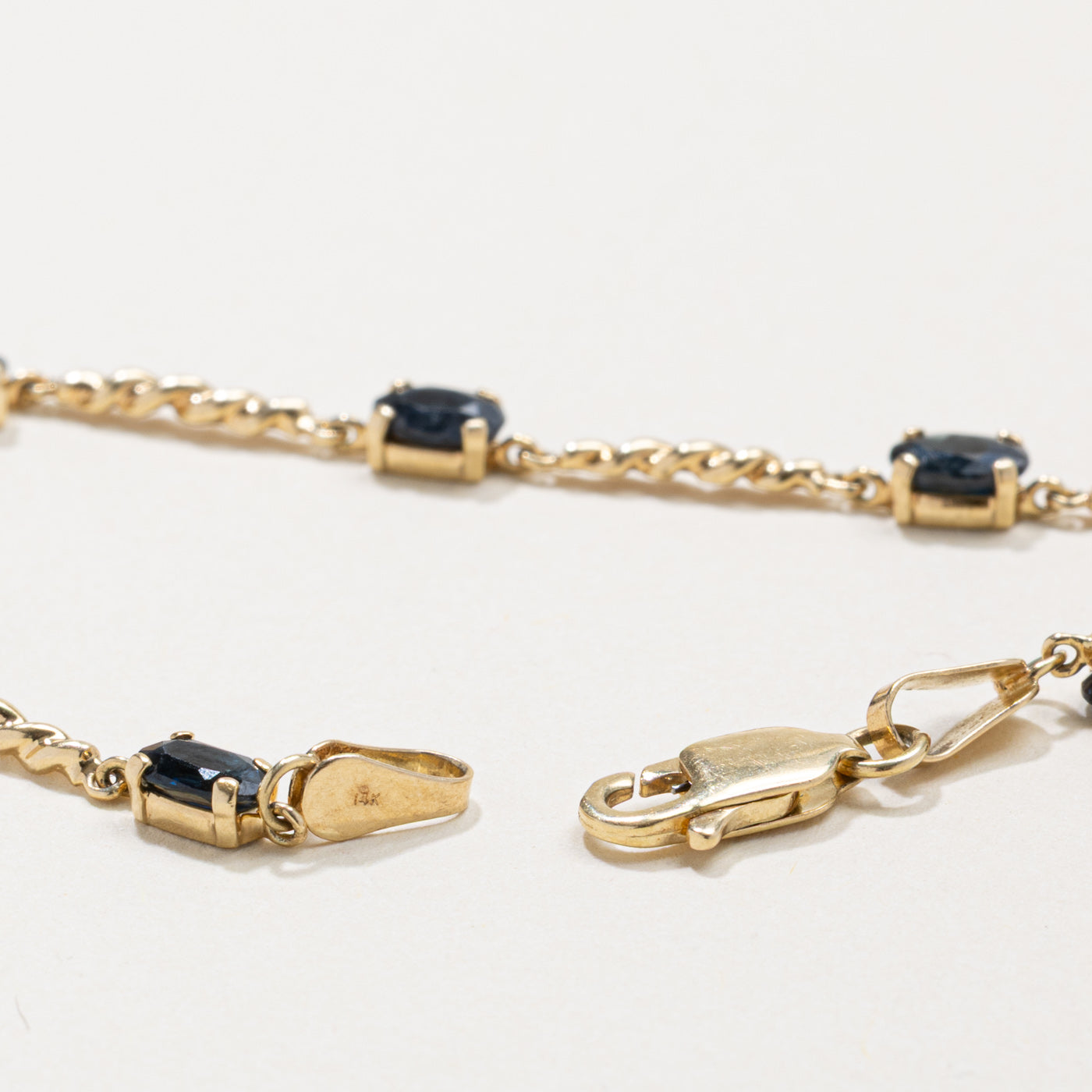 Bracelet en or et saphir | 1,8 ct | 19 cm