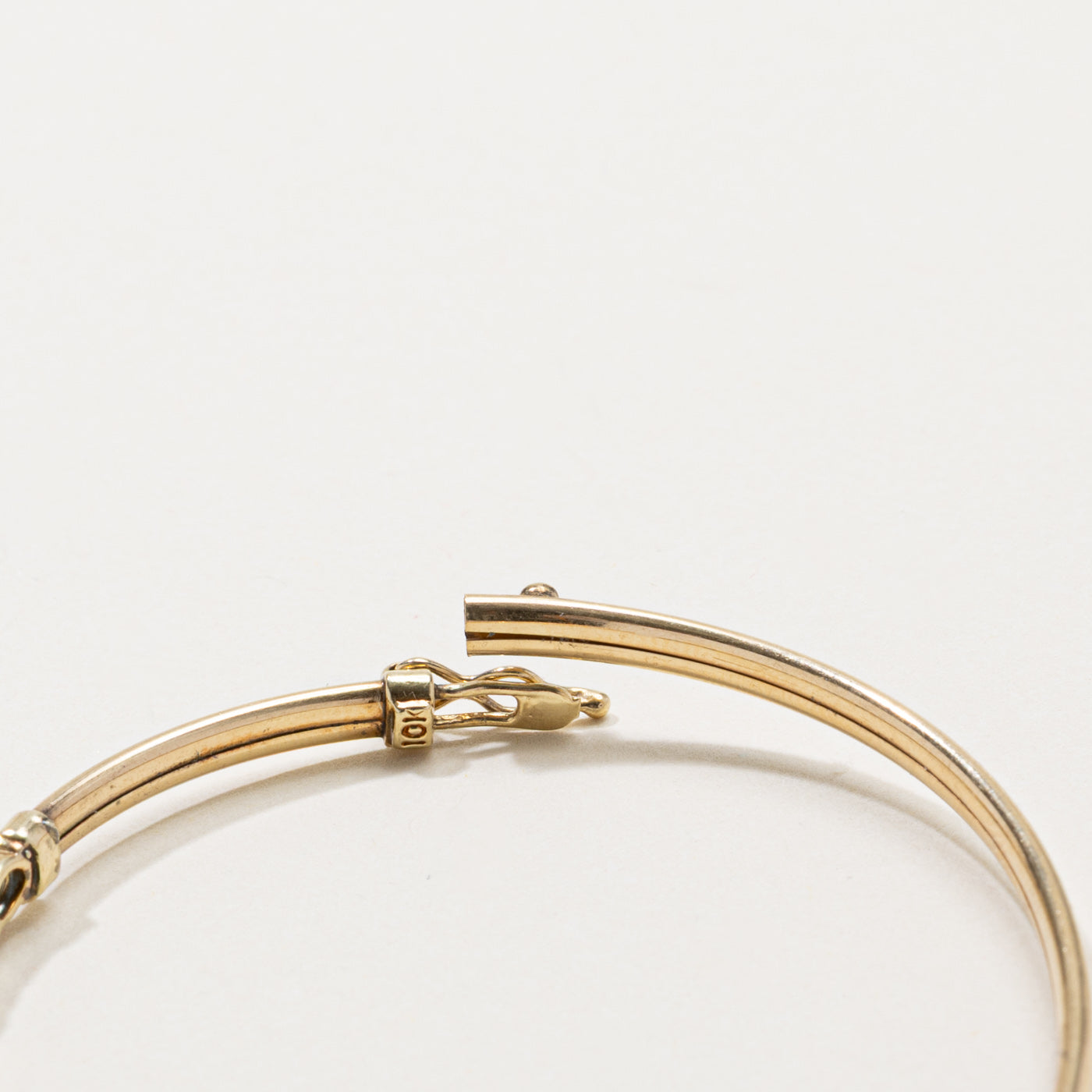 Five Stone Sapphire & Diamond Bangle Bracelet | 1.00ctw, 0.02ctw | 7"