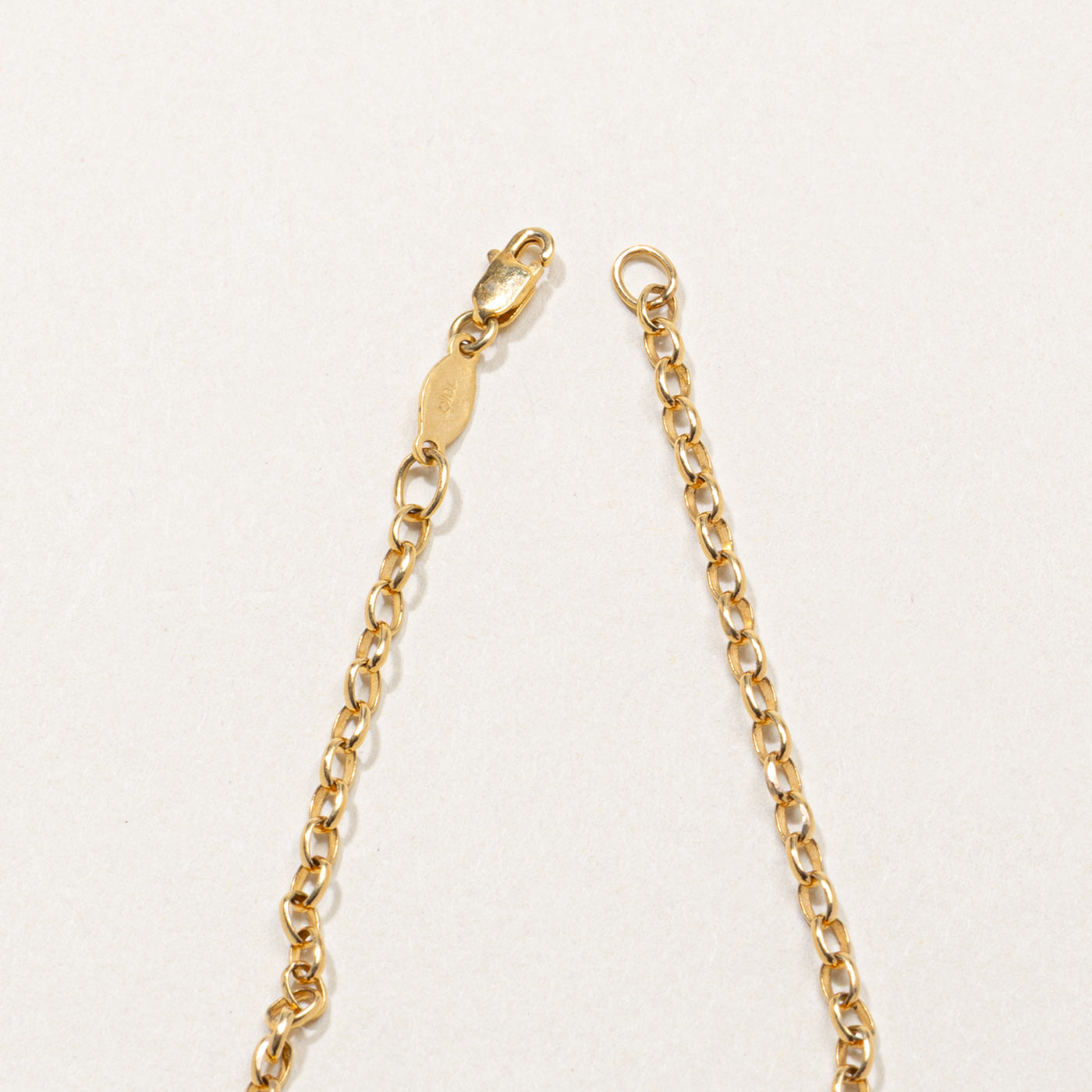 10k Star Set Diamond Heart Charm Bracelet | 7.5"