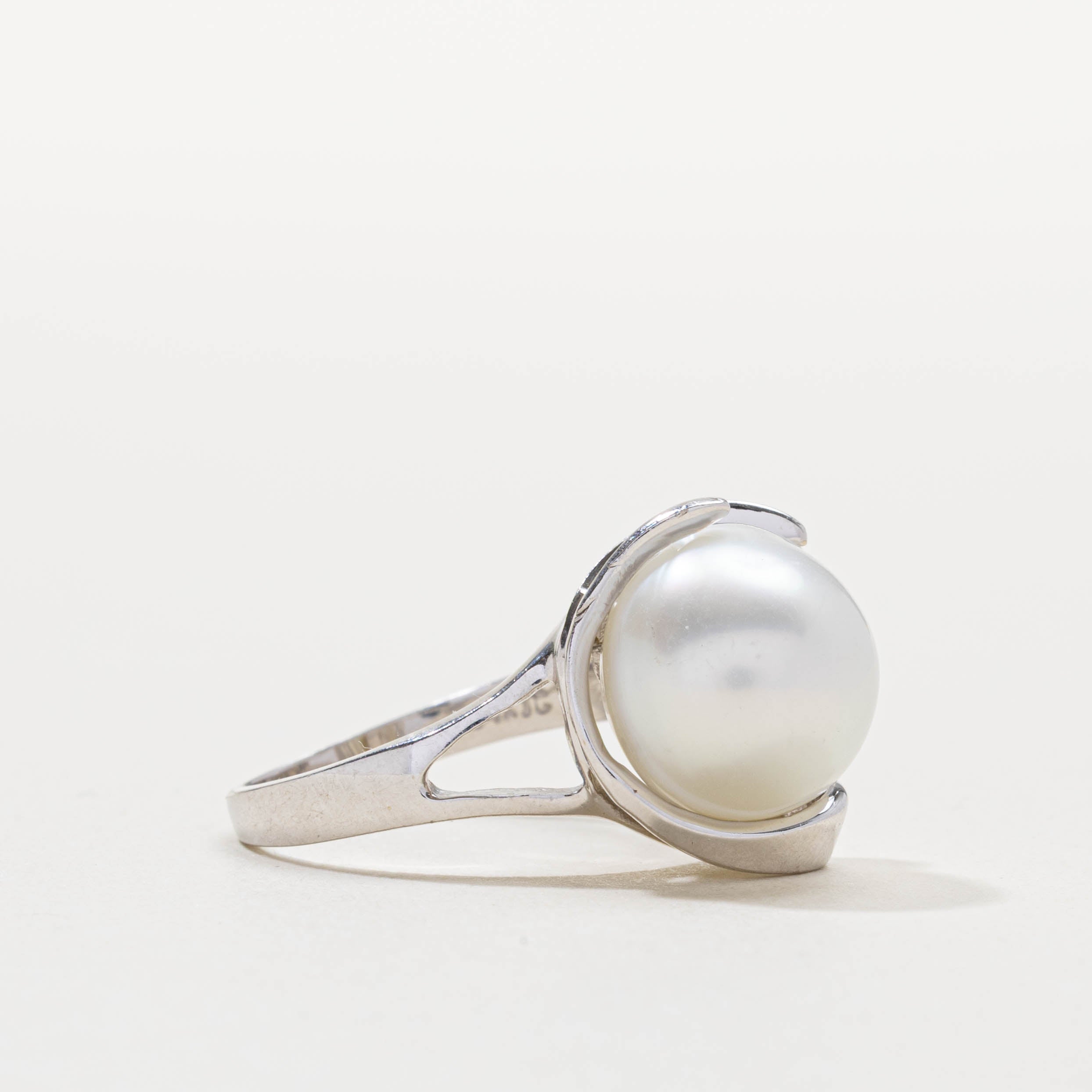 14k Pearl Abstract Cocktail Ring | SZ 6.75
