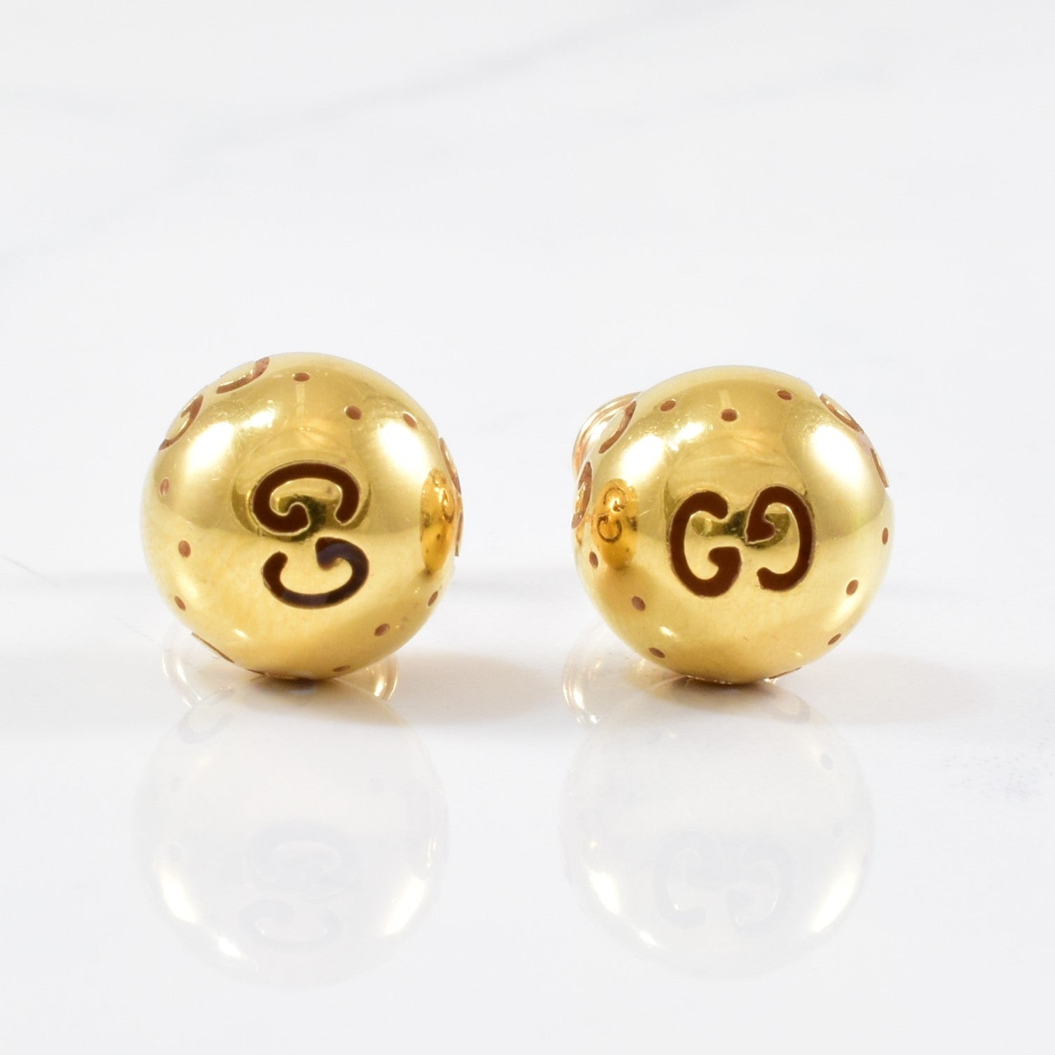 'Gucci' Icon Bold Boule Stud Earrings - 100 Ways