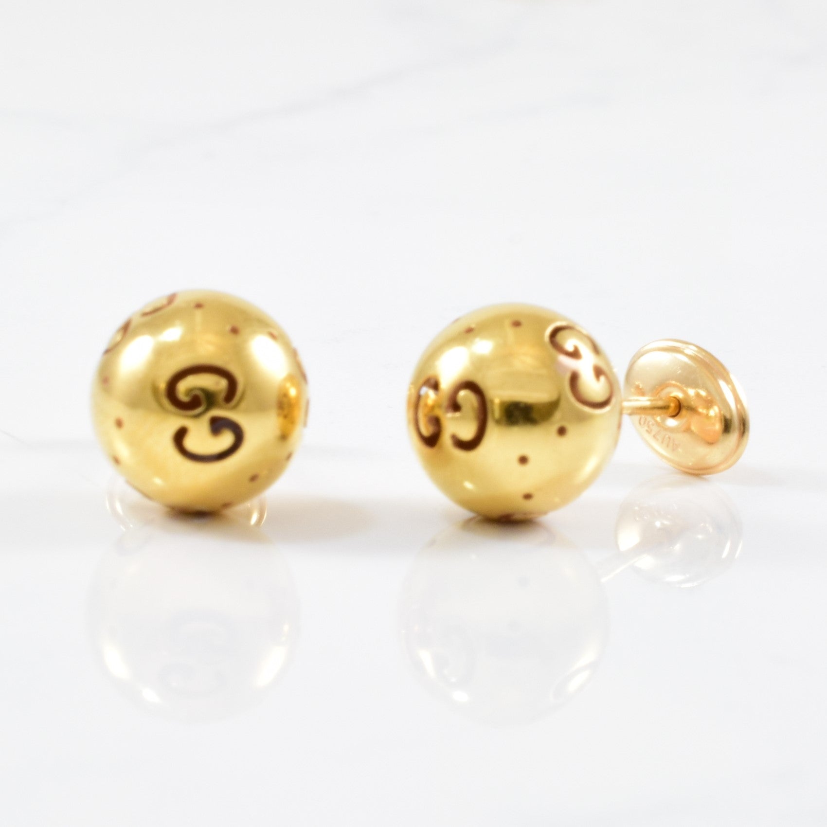 'Gucci' Icon Bold Boule Stud Earrings - 100 Ways