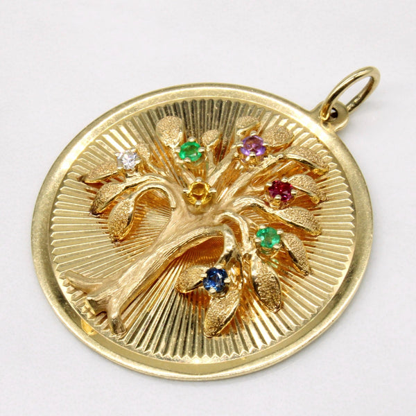 'Henry Dankner' Multi Gem Tree Pendant | 0.30ctw |