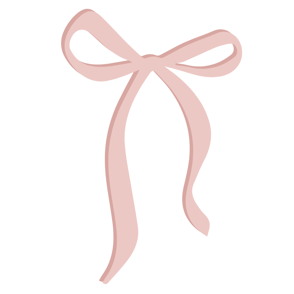 pink holiday bow on transparent background