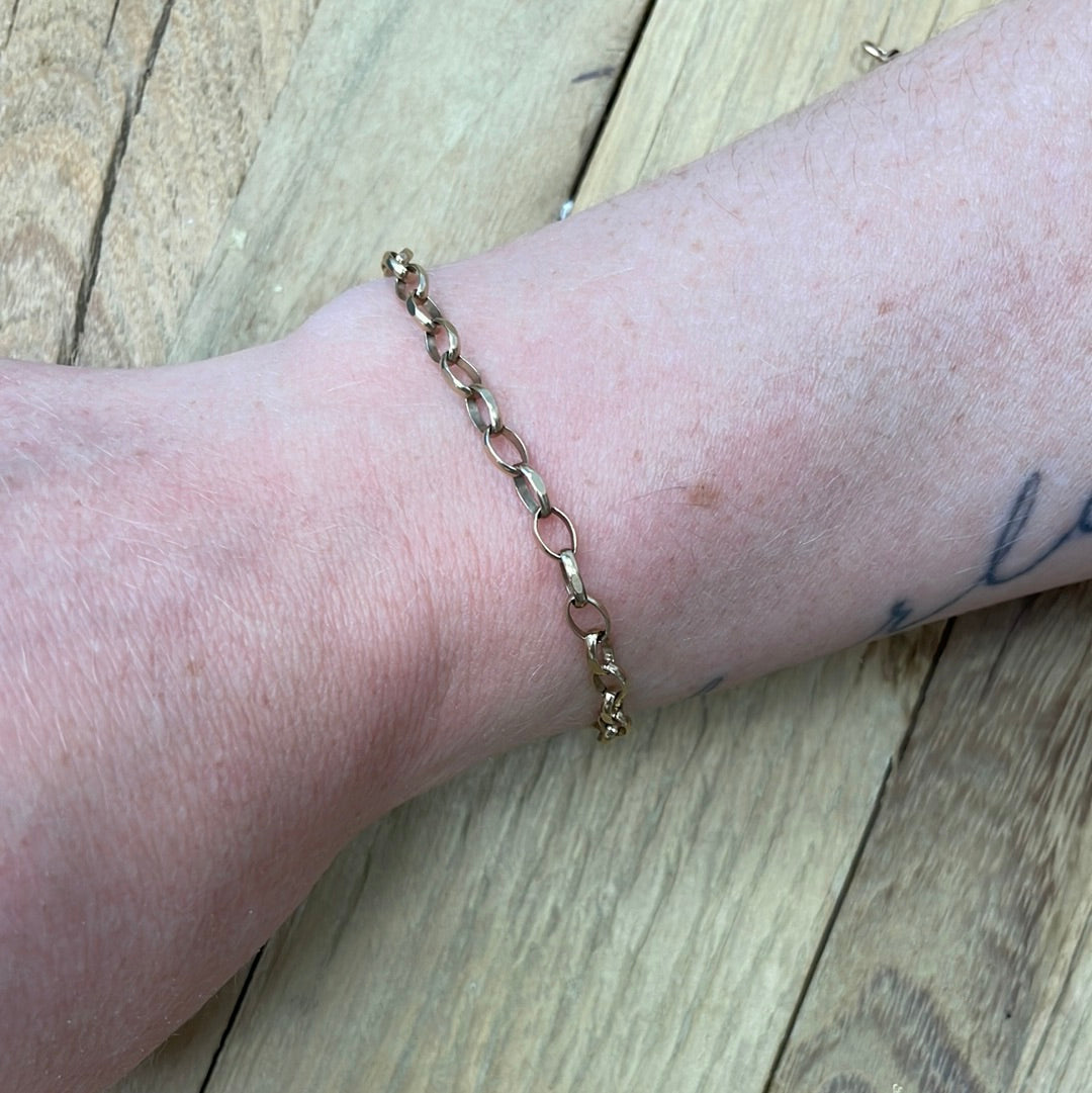 9k Cable Chain Anklet or Bracelet | 10
