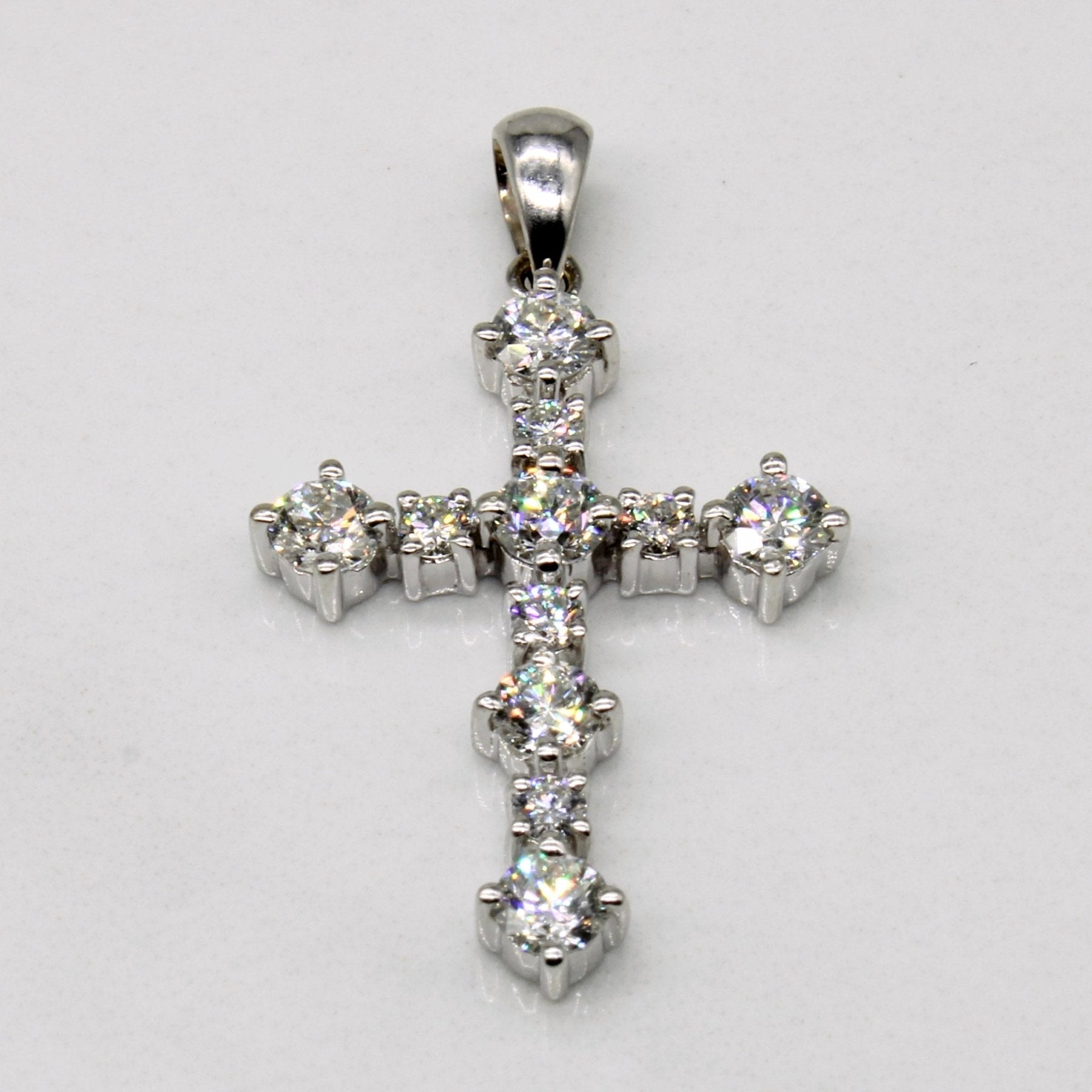 'Jiliaev Jewelry' Diamond Cross Pendant | 0.94ctw | - 100 Ways