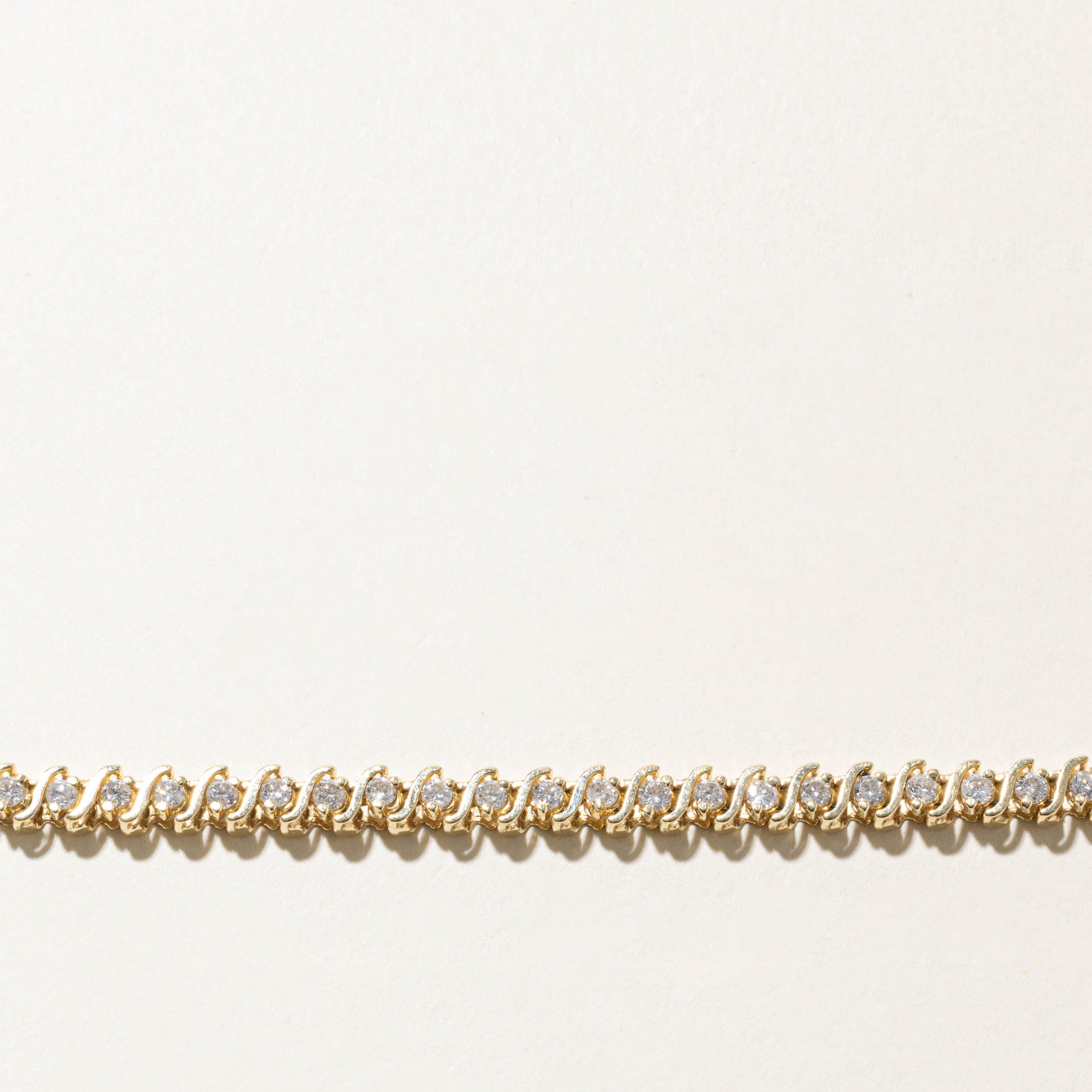 14k Diamond Wave Tennis Bracelet | 2.64ctw | 7.5"