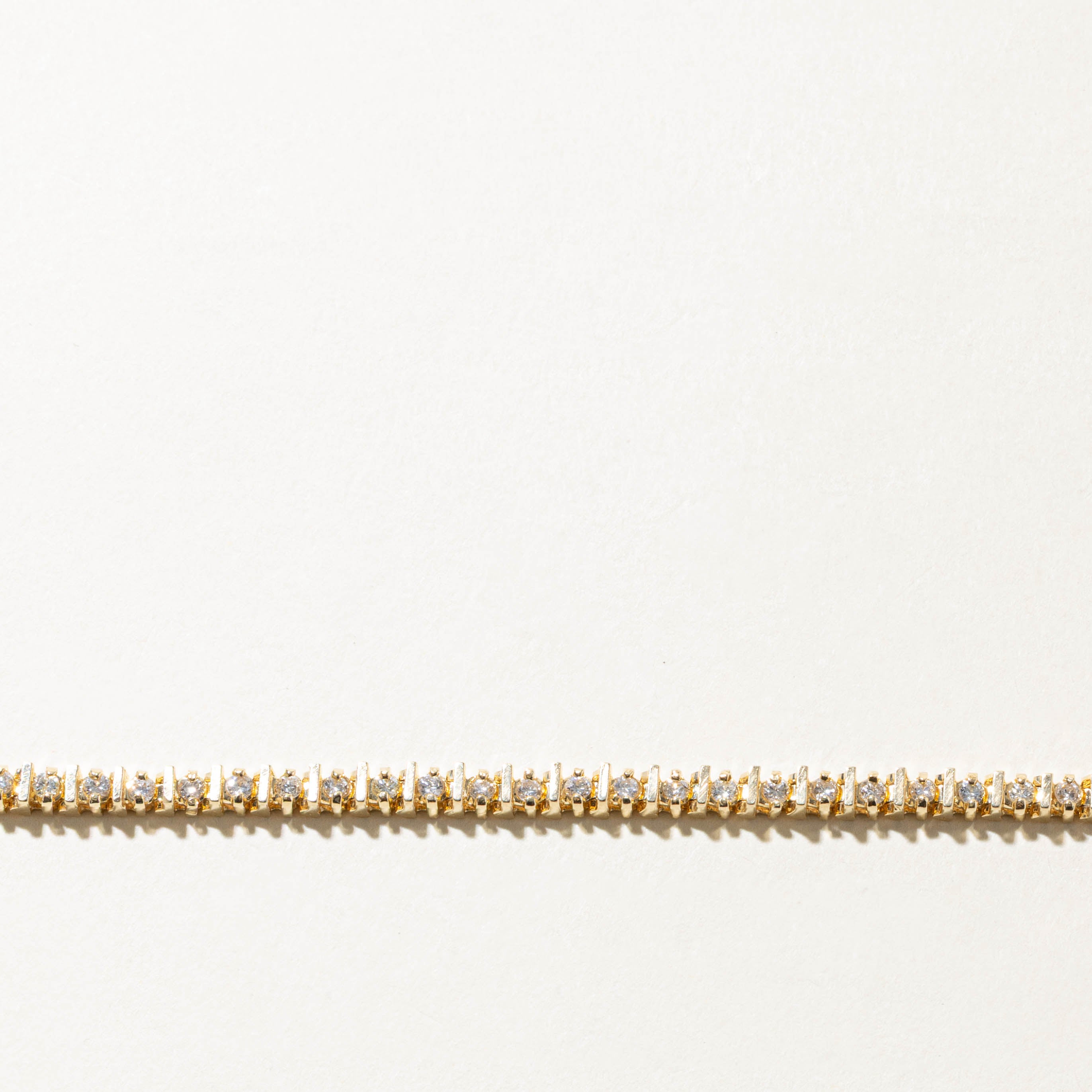 14k Multi Row Diamond Bar Tennis Bracelet | 1.41ctw | 7"